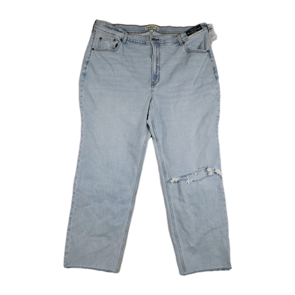 Abercrombie & Fitch Ankle Straight Ultra High Rise Jeans Curve Love 35 20R New